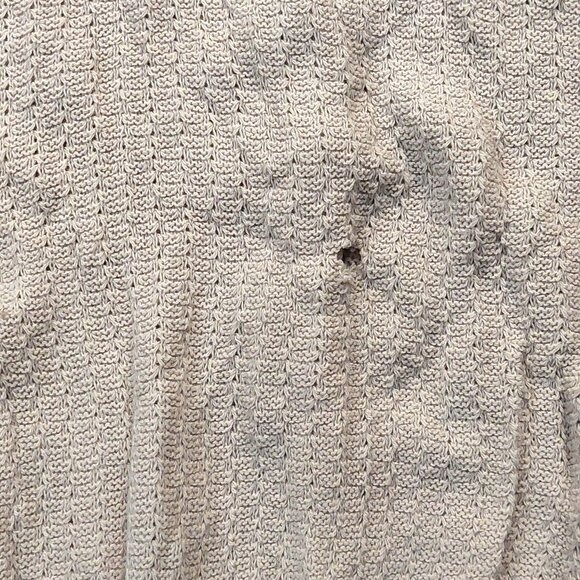 Vintage 1940s-1950s Beige/Light Brown 3/4 Sleeve Cardigan Front Pockets Sweater - Picture 8 of 9